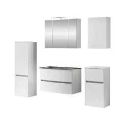 Badkamercombinatie Kornel 12 5-delig Met Grijze Wastafel - Wit 31 Badkamercombinatie Kornel 12 5-delig Met Grijze Wastafel - Wit -Songmics Winkel 1025.3164 1 15d2