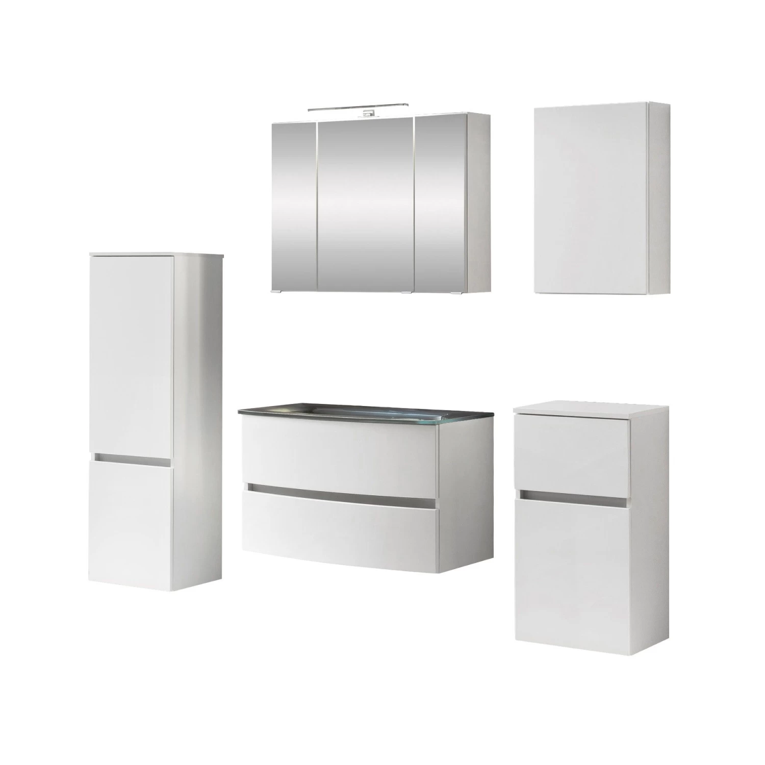 Badkamercombinatie Kornel 12 5-delig Met Grijze Wastafel - Wit 17 Badkamercombinatie Kornel 12 5-delig Met Grijze Wastafel - Wit - Afbeelding 15