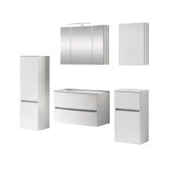 Badkamercombinatie Kornel 11 5-delig Met Witte Wastafel - Wit -Songmics Winkel 1026.3164 1 748b