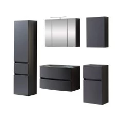 Badkamercombinatie Kornel 14 5-delig Met Grijze Wastafel - Grafietgrijs -Songmics Winkel 1026.3165 1 4c4b