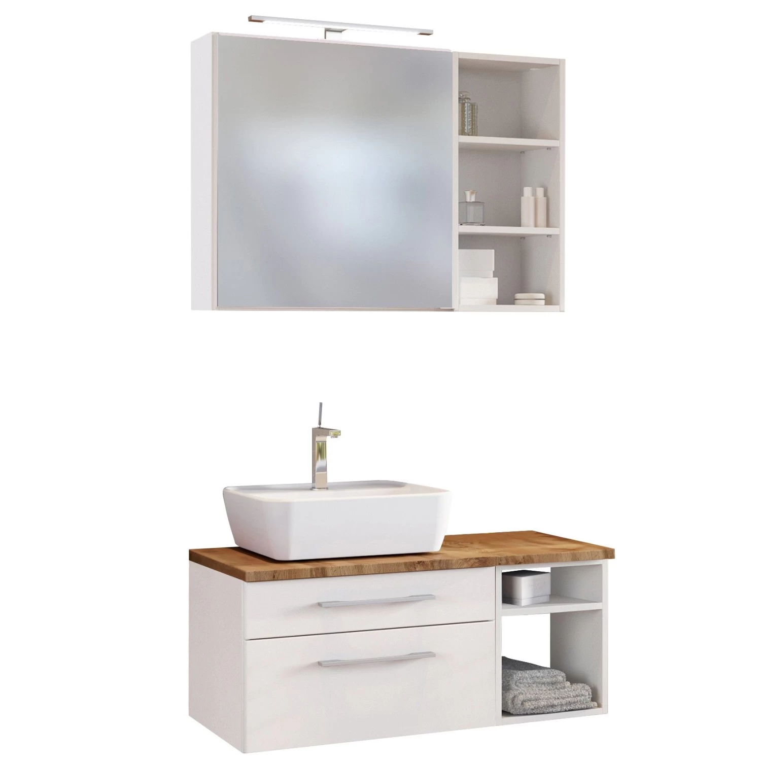 Badkamercombinatie Dasa 13 Links - Wit 3 Badkamercombinatie Dasa 13 Links - Wit