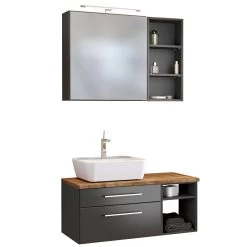 Badkamercombinatie Dasa 13 Links - Grafiet/mat Grijs