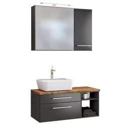 Badkamercombinatie Dasa 14 Links - Grafiet/mat Grijs