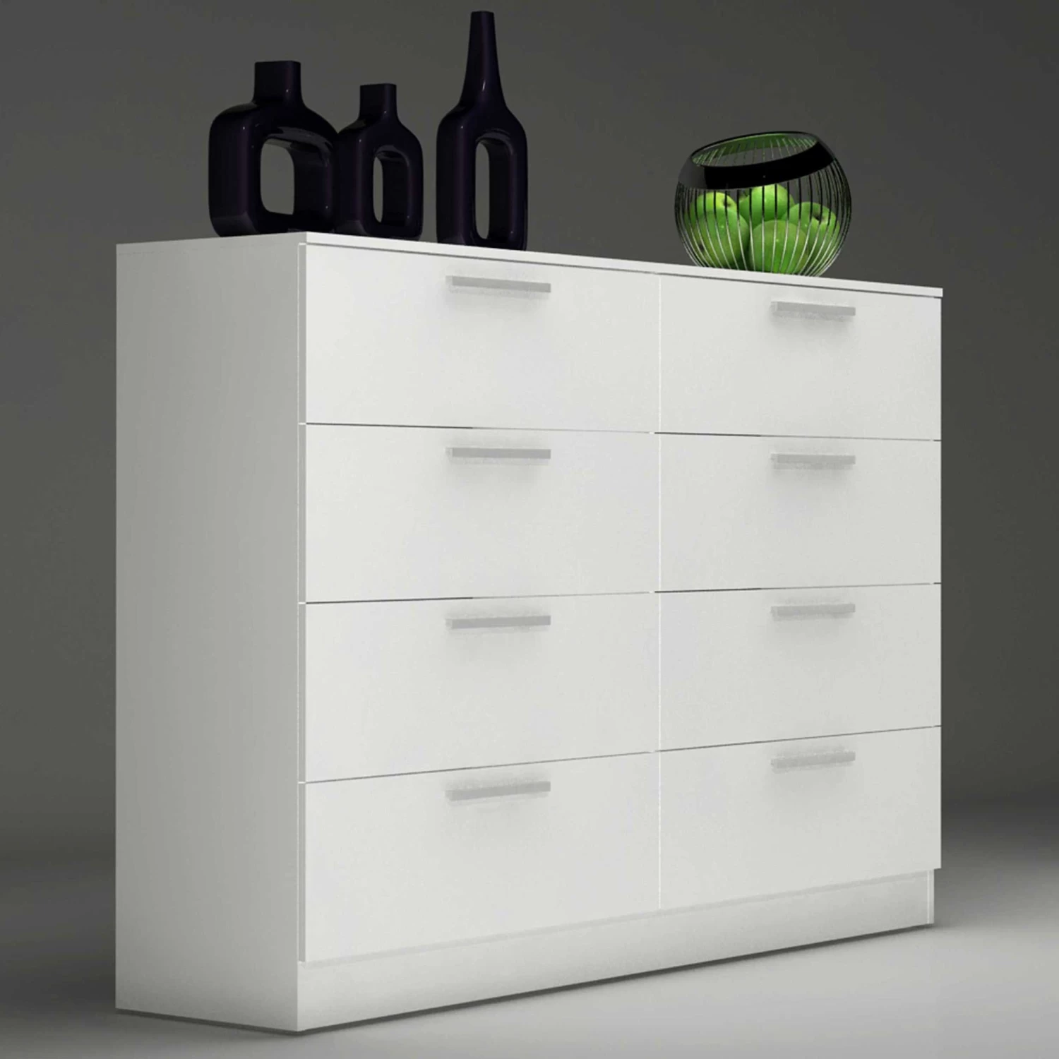 Commode Ramos 8 Laden - Wit 3 Commode Ramos 8 Laden - Wit