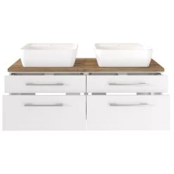 Wastafelmeubel Dasa 120cm Met 4 Lades - Wit -Songmics Winkel 1046.3167 2 d582