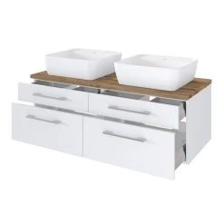 Wastafelmeubel Dasa 120cm Met 4 Lades - Wit -Songmics Winkel 1046.3167 3 6565