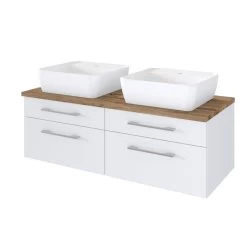 Wastafelmeubel Dasa 120cm Met 4 Lades - Wit -Songmics Winkel 1046.3167 f253