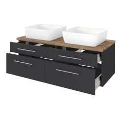 Wastafelmeubel Dasa 120cm Met 4 Lades - Grafiet/mat Grijs -Songmics Winkel 1046.3168 3 8909