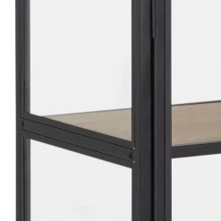 Vitrinekast Dover 77cm, 2 Deuren - Zwart/wilde Eik -Songmics Winkel 10839DF0 C650 45FF 8B9D 917803050F37 4d54