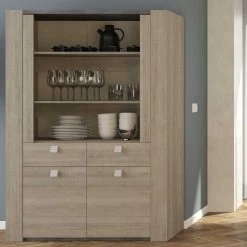 Vitrinekast Iris - Grijs Beton