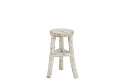 Kruk Ibiza Rond Hout White Wash -Songmics Winkel 1168 2 78b7