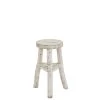 Kruk Ibiza Rond Hout White Wash -Songmics Winkel 1168 9970