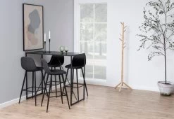 Barstoel Wilhelm, H:73cm - Donkergrijs/zwart -Songmics Winkel 12BA2B01 CA1C 4205 B4DF 08AA49F13D54 ed17