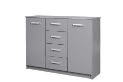 Commode Eden 120cm 2 Deuren & 4 Lades - Grafiet Grijs -Songmics Winkel 13087300 Elenzio 50 4175