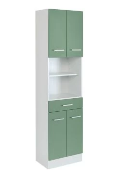 Kolomkast Ricca 50cm 4 Deuren & 1 Lade - Wit/groen -Songmics Winkel 132.2032 1 e6bd