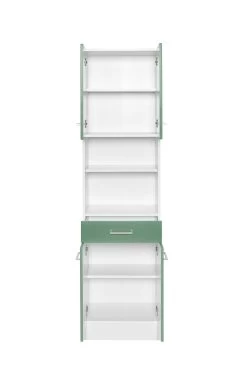 Kolomkast Ricca 50cm 4 Deuren & 1 Lade - Wit/groen -Songmics Winkel 132.2032 2 fca1