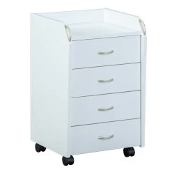 Ladeblok Podence Met 4 Lades - Wit -Songmics Winkel 13300100 01 621c