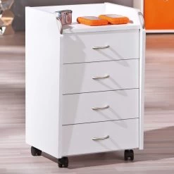 Ladeblok Podence Met 4 Lades - Wit -Songmics Winkel 13300100 19 943c