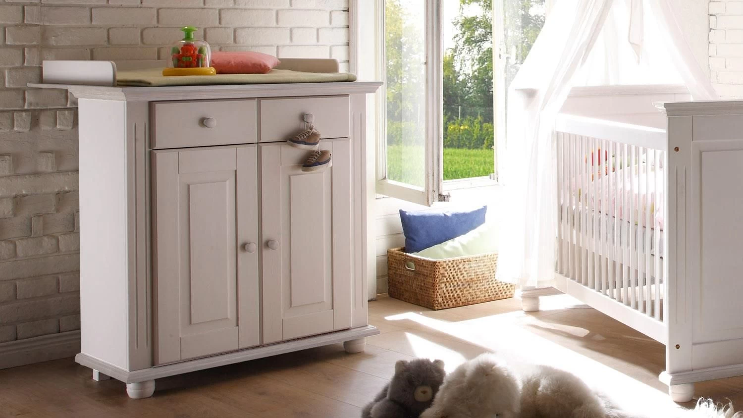 Commode Laurel Met Opzetstuk - Wit 4 Commode Laurel Met Opzetstuk - Wit - Afbeelding 2