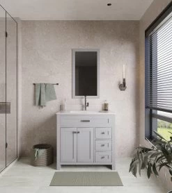 Jussara Badkamermeubelset (2st) | 100% MDF | Grijs