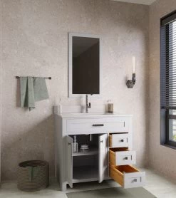 Jussara Badkamermeubelset (2st) | 100% MDF | Grijs -Songmics Winkel 138JSR1153 20 202 b41b