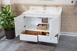 Jussara Badkamermeubelset | 100% Massief Hout | Aanrechtblad Wit Kwarts -Songmics Winkel 138JSR1211 20 203 ab3b