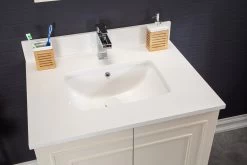 Jussara Badkamermeubelset | Crèmekleur | 100% Massief Hout | Kwarts Aanrechtblad -Songmics Winkel 138JSR1223 20 204 4243