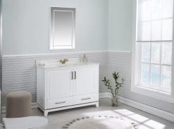 Jussara Badkamermeubelset, 2-delig, Met Kwarts Aanrechtblad, Wit -Songmics Winkel 138JSR1232 20 202 519e