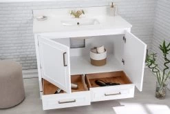 Jussara Badkamermeubelset, 2-delig, Met Kwarts Aanrechtblad, Wit -Songmics Winkel 138JSR1232 20 203 7c52