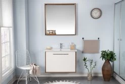 Jussara Badkamerset | 3-delig | MDF Met Melamine Coating | Keramische Wastafel | Chromen Grepen