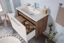 Jussara Badkamerset | 3-delig | MDF Met Melamine Coating | Keramische Wastafel | Chromen Grepen -Songmics Winkel 138JSR1261 20 204 8eaa