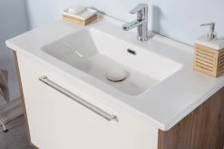 Jussara Badkamerset | 3-delig | MDF Met Melamine Coating | Keramische Wastafel | Chromen Grepen -Songmics Winkel 138JSR1261 20 205 bd2d