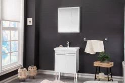 Jussara 3-delige Badkamermeubelset | MDF Met Melaminecoating | Keramische Wastafel | Wandbevestiging -Songmics Winkel 138JSR1263 20 202 8f43