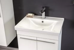 Jussara 3-delige Badkamermeubelset | MDF Met Melaminecoating | Keramische Wastafel | Wandbevestiging -Songmics Winkel 138JSR1263 20 204 d714