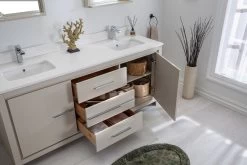 Jussara Badkamermeubelset (3 Stuks) | 100% Gelakt MDF | Kwarts Aanrechtblad -Songmics Winkel 138JSR1288 20 203 b0f9