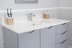 Jussara Badkamermeubelset | 2-Delig Massief Hout Ontwerp | Kwarts Aanrechtblad | Grijs 10 Jussara Badkamermeubelset | 2-Delig Massief Hout Ontwerp | Kwarts Aanrechtblad | Grijs -Songmics Winkel 138JSR1321 20 205 4e9c