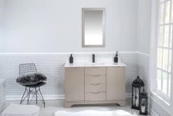 Jussara 2-delige Badkamermeubelset | Cappuccino | 100% Massief Hout En Kwarts