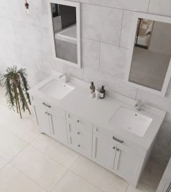 Jussara Badkamermeubelset | 3-delig | Massief Hout | Wit Kwarts -Songmics Winkel 138JSR1373 20 202 261e