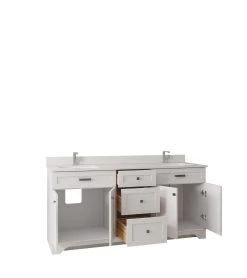 Jussara Badkamermeubelset | 3-delig | Massief Hout | Wit Kwarts -Songmics Winkel 138JSR1373 20 207 0f26