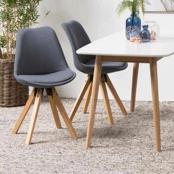 Eetkamerstoel Dimar - Donkergrijs 3 Eetkamerstoel Dimar - Donkergrijs