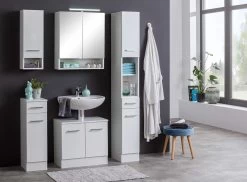 Kolomkast Ricca 25cm 2 Deuren & 1 Lade - Wit -Songmics Winkel 141.2031 3a 7838