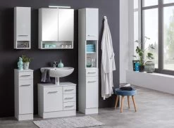 Kolomkast Ricca 25cm 2 Deuren & 1 Lade - Wit -Songmics Winkel 141.2031 3b 06d1