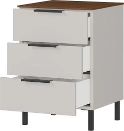 Nachtkastje Karsten - Kasjmier/walnoot -Songmics Winkel 1479 573 pe open a cut 4a41