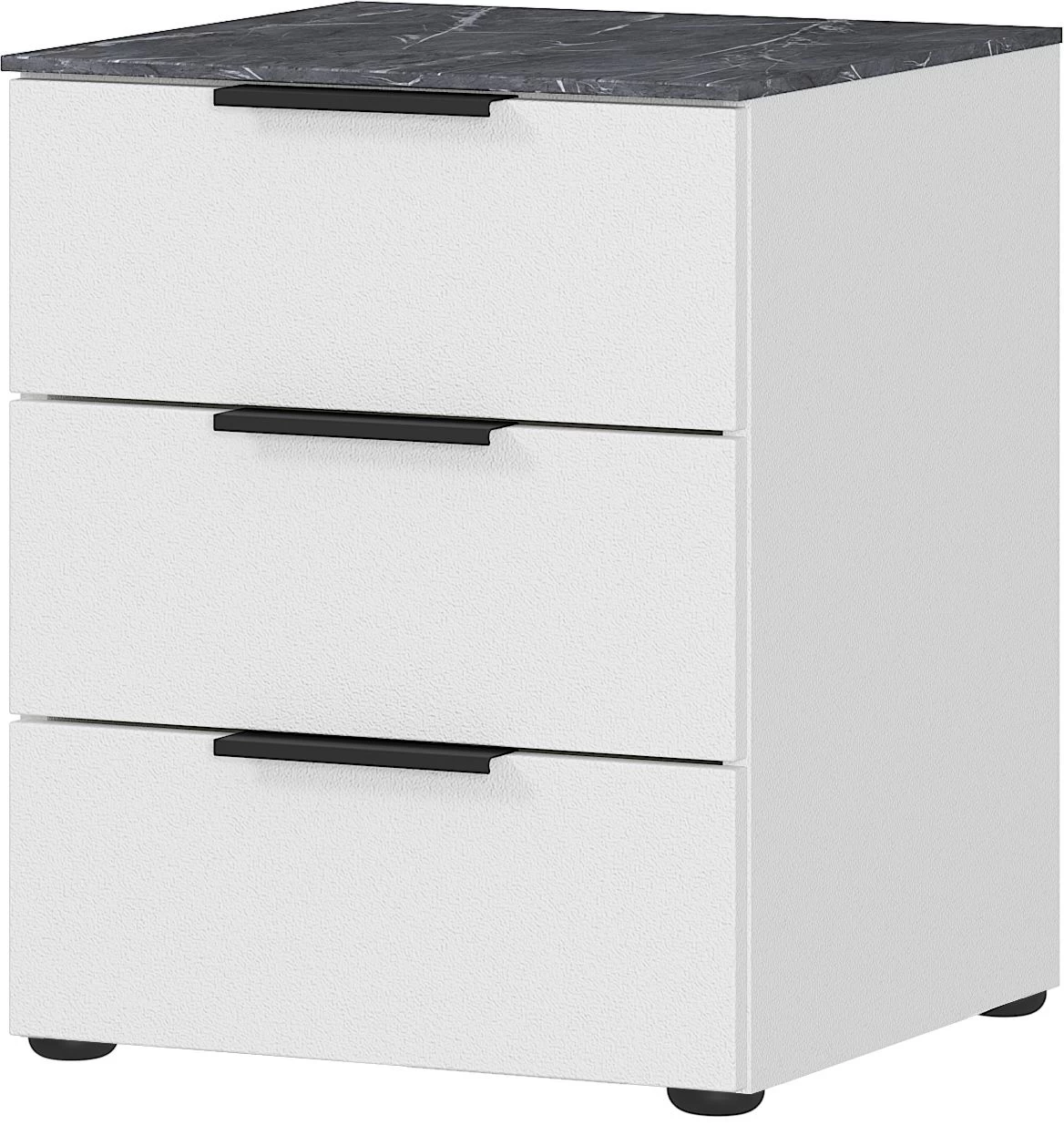 Nachtkastje Karsten - Wit/marmer 8 Nachtkastje Karsten - Wit/marmer - Afbeelding 6