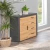 Commode Corva 94cm 1 Deur & 4 Lades - Eiken Decor