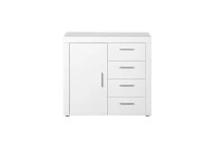 Commode Krups 94cm Met 1 Deur & 4 Lades - Wit -Songmics Winkel 19606020 09 bcdc