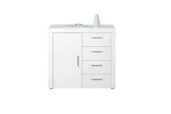 Commode Krups 94cm Met 1 Deur & 4 Lades - Wit -Songmics Winkel 19606020 12 c9cc