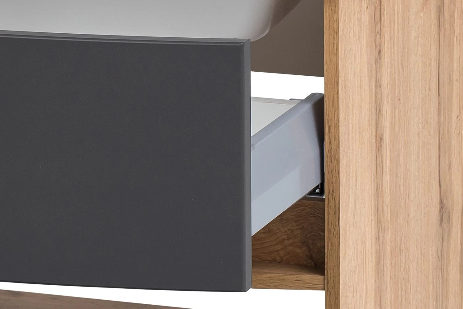 Badkamercombinatie Kornel 5 3-delig Met Grijze Wastafel - Eik/matgrijs 15 Badkamercombinatie Kornel 5 3-delig Met Grijze Wastafel - Eik/matgrijs - Afbeelding 13