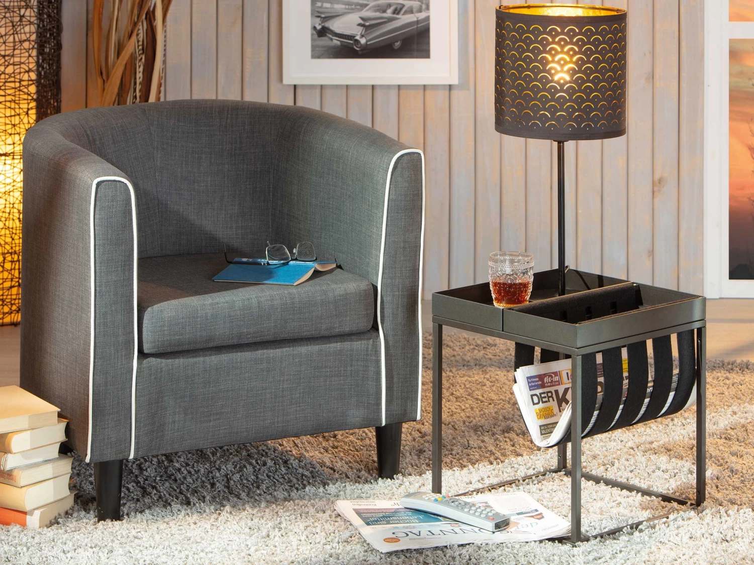 Bijzettafeltje Nubis 35x35 - Antraciet 4 Bijzettafeltje Nubis 35x35 - Antraciet - Afbeelding 2