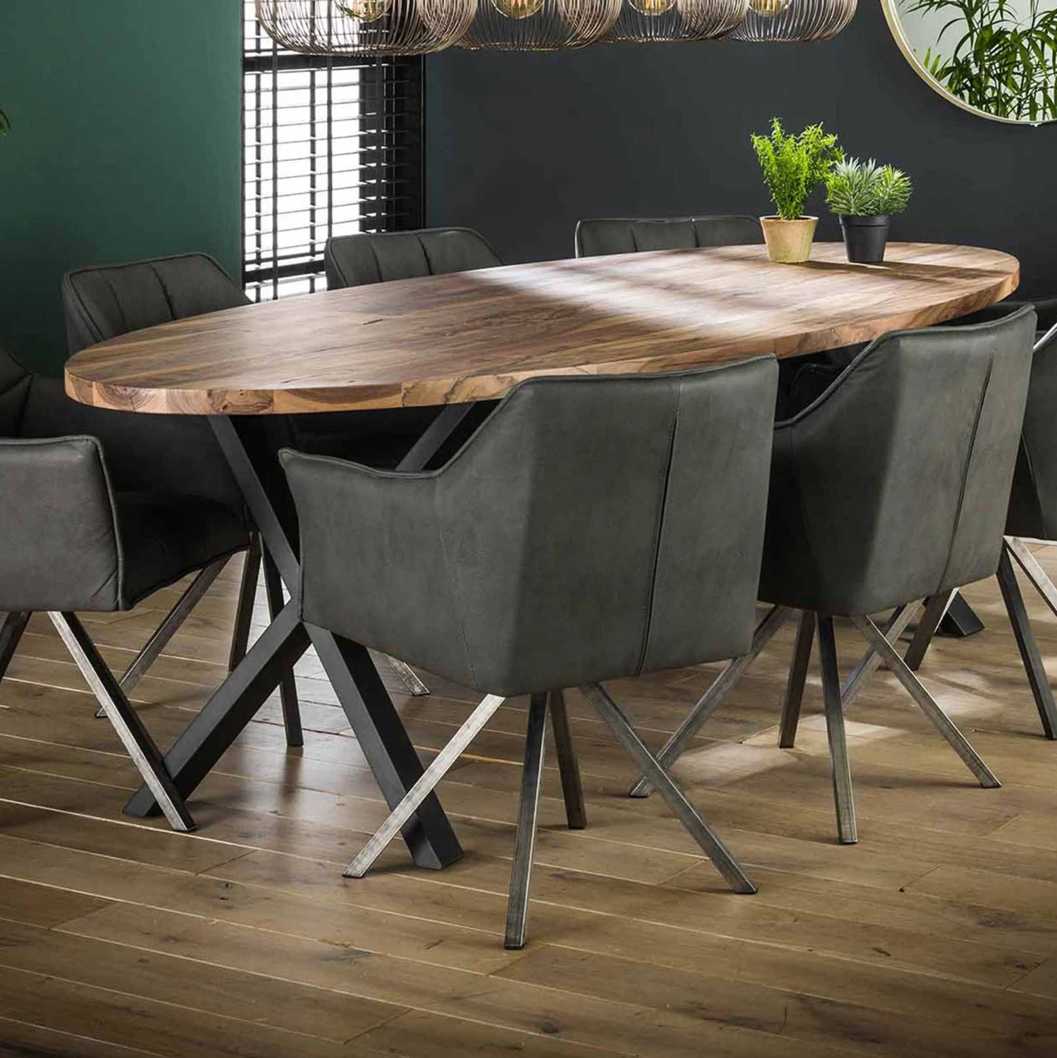 Ovale Eettafel Dahlia 270cm Notenhout 3 Ovale Eettafel Dahlia 270cm Notenhout